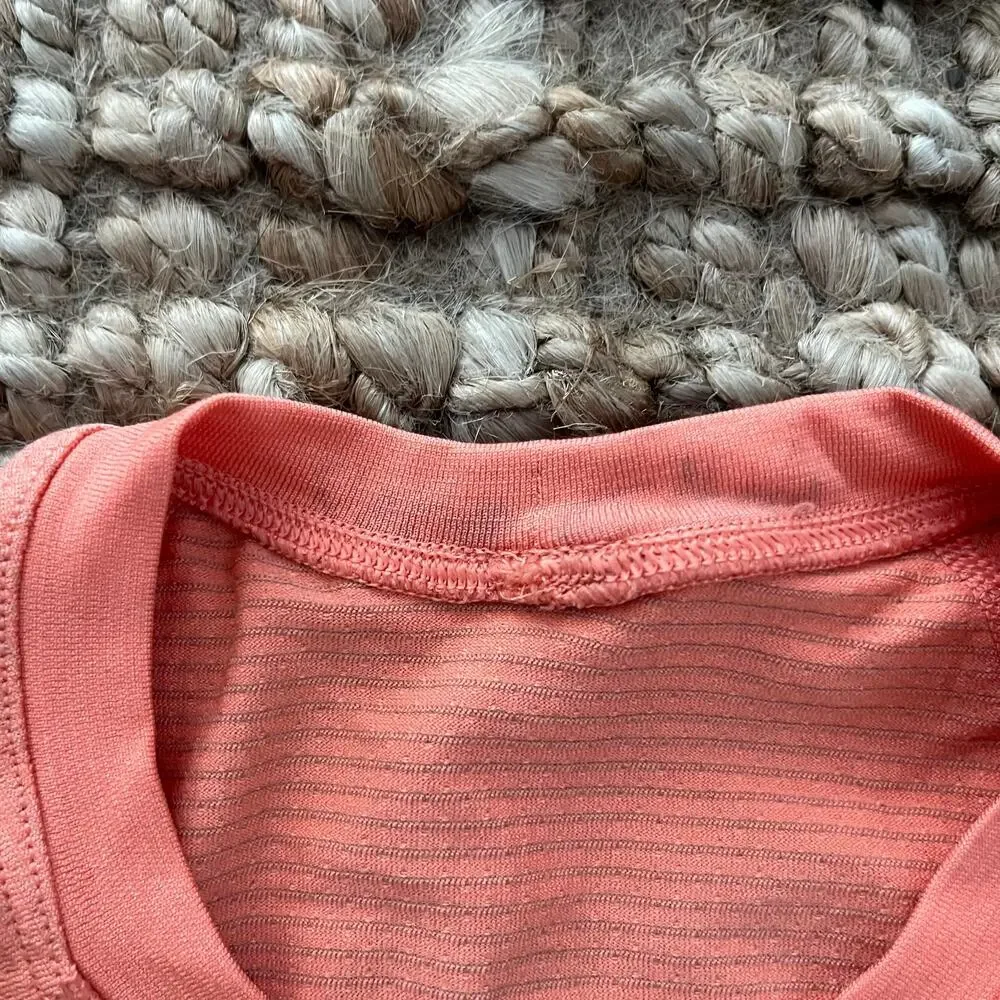 Lululemon Swiftly Tech Cropped Short Sleeve Shirt Coral Pink Size 2